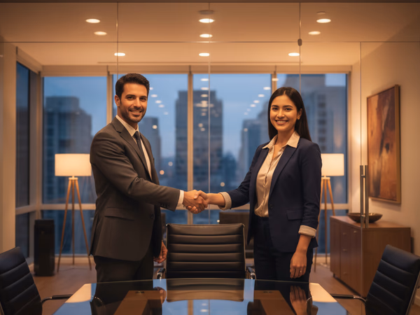 Professionelles Business-Meeting – Franchise-Partnerschaft